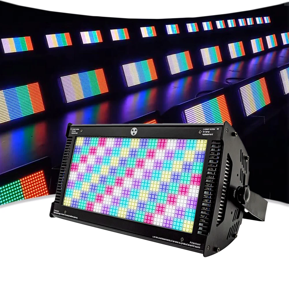 Atomic 1000 LED Strobe RGB 3 in 1 Flash Stage Lighting Effect DMX Control For Club Disco Party DJ Holiday With Variable Speed