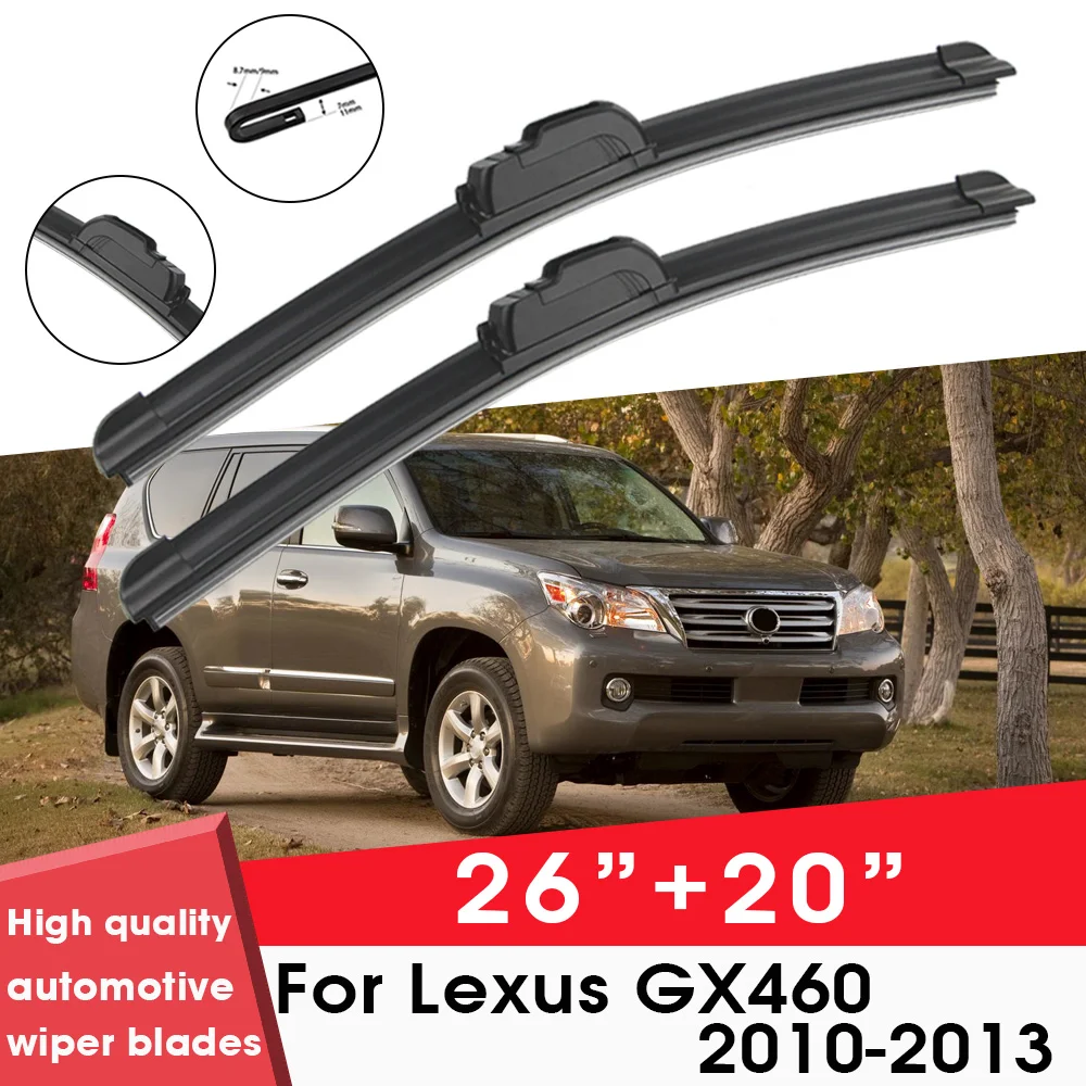 

Car Wiper Blade Blades For Lexus GX460 2010-2013 26"+20" Windshield Windscreen Clean Rubber Silicon Cars Wipers Accessories