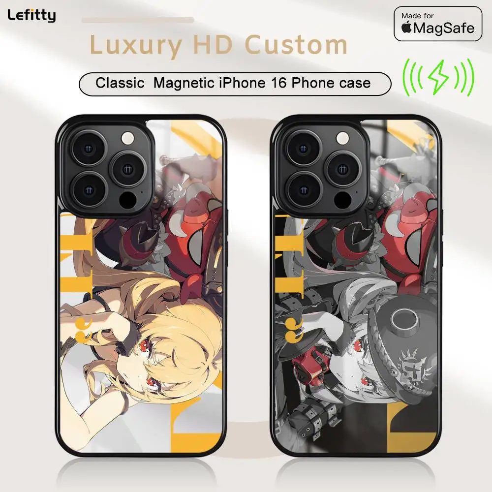 

ZZZ Anime Lucy Phone Case For iPhone 16 15 14 13 12 11 Pro Max Plus Mini Magnetic Magsafe Wireless Charging Cover