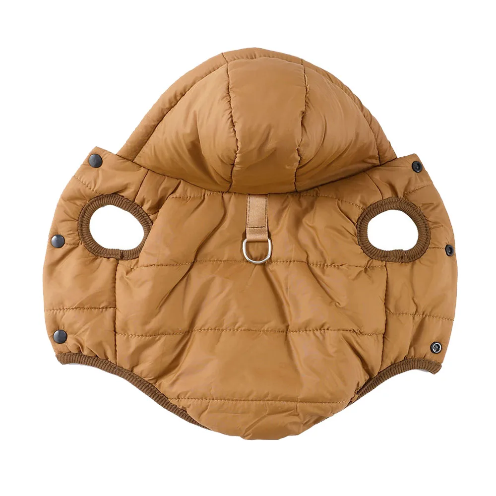 Hundebekleidung für den Winter, warme Jacke mit Kapuze für kleine Hunde und Katzen, winddicht, weiches Fleece, Welpenmantel, Weste mit D-Ring, für Dackel und Yorkshire Terrier. – Detail 5