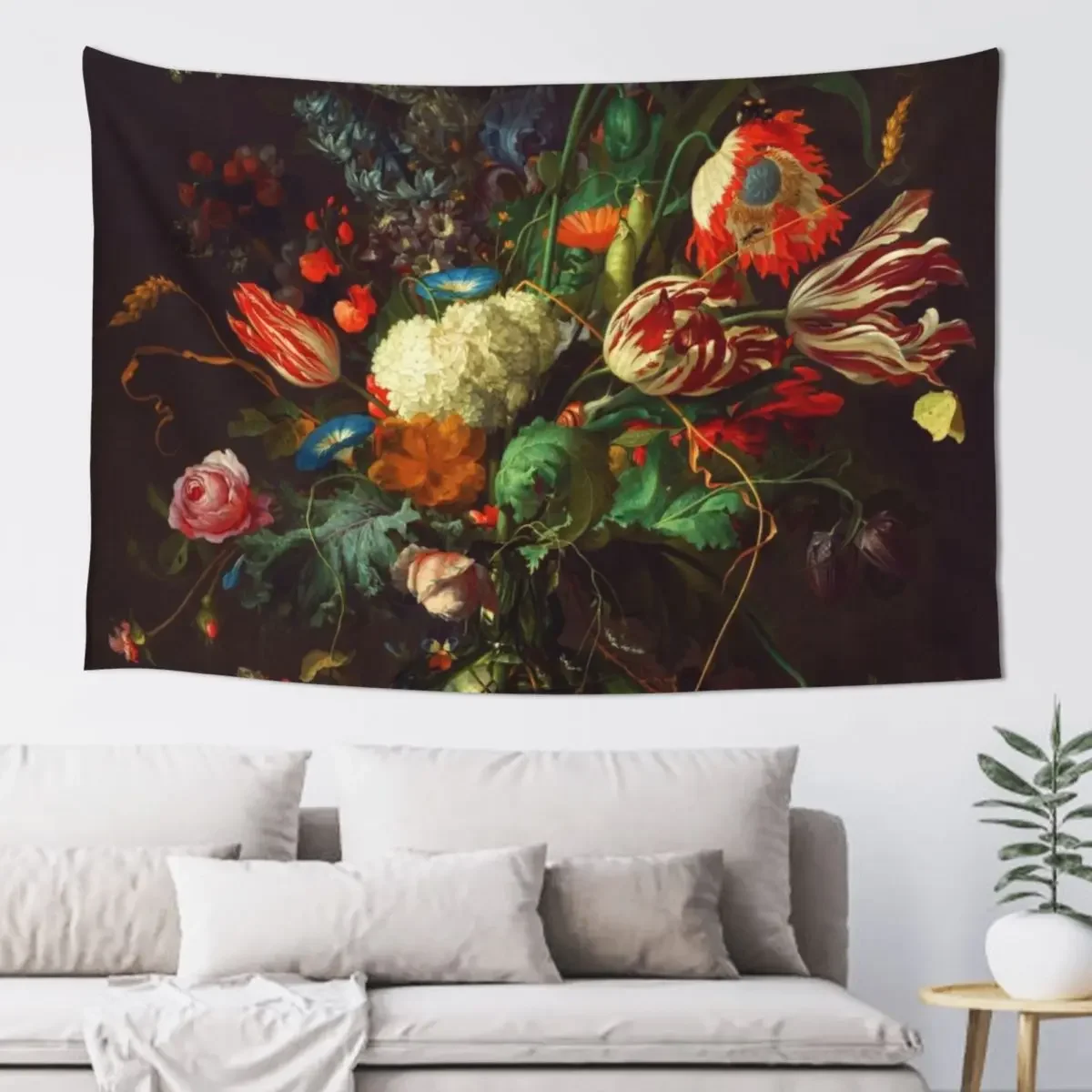 Jan Davidsz. de Heem Vase of Flowers Tapestry Home Supplies Room Aesthetic Decor Things To Decorate The Room Tapestry