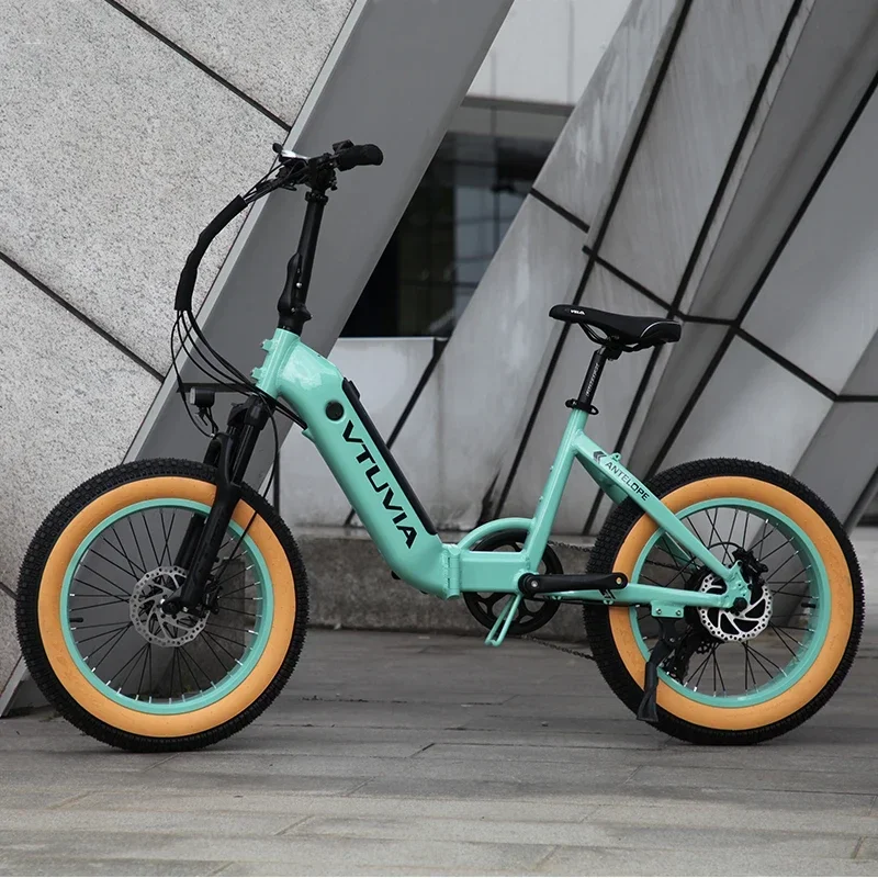 2024 New Warehouse 250W 750W 1000w ebike 6061 Aluminum Alloy electric folding bike fat tire with lithium battery