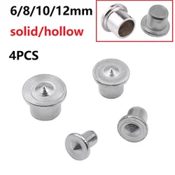 4 Stuks Plug Centre Punt Positionering Timmerwerk Pluggen Tips Ronde Log Pin Locator Houten Pin Centrum Ponsen Toegang 6/8/10/12Mm