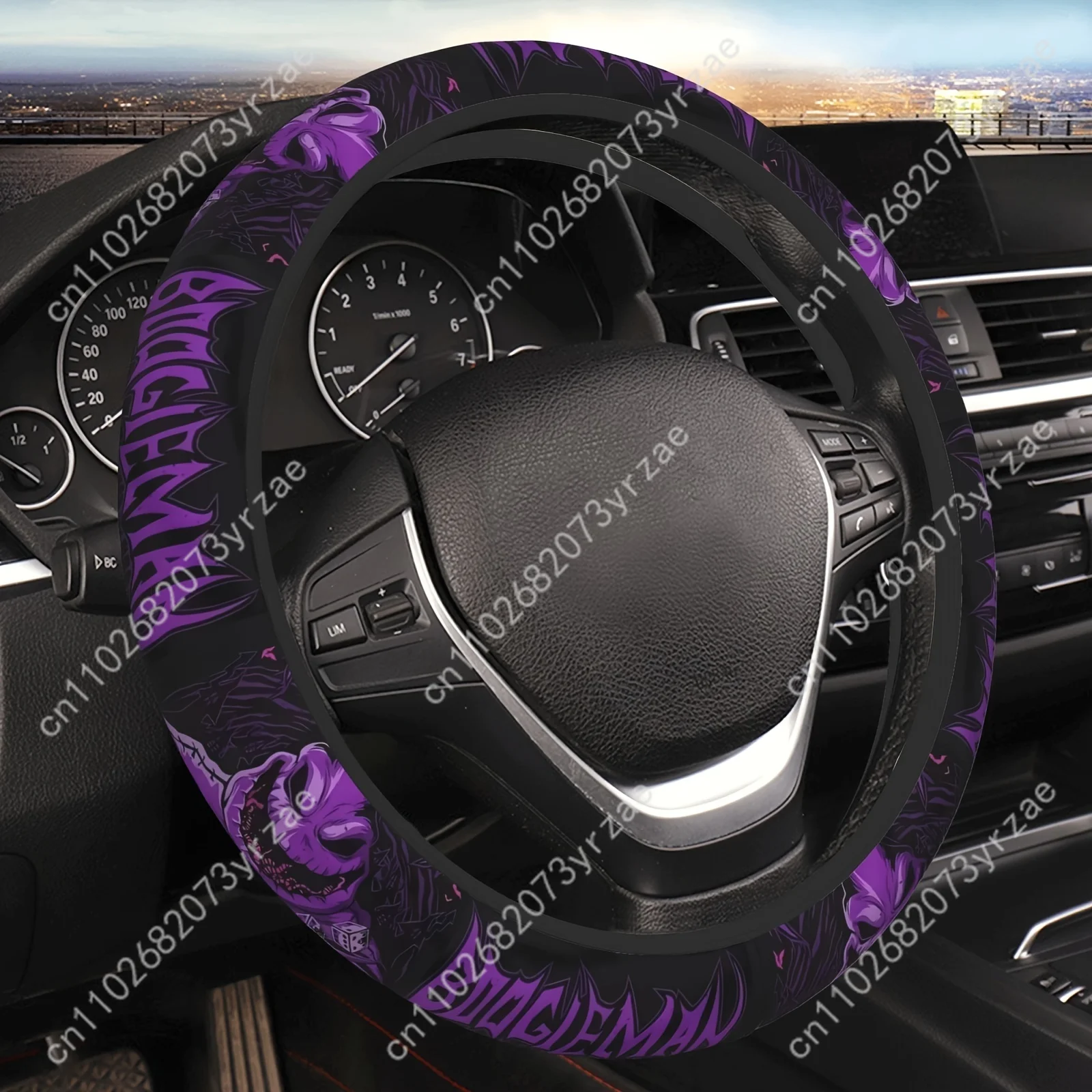 

Halloween Devil Car Steering Wheels Cover Universal Type Environmental Friendly Comfort Non-slip Breathable Steering Wheel Wrap