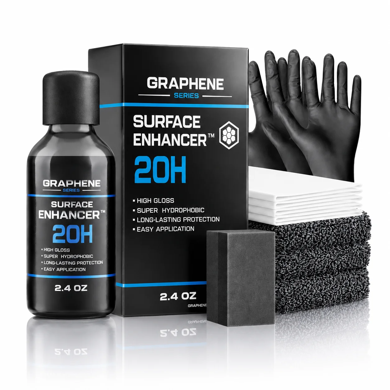

Graphene ceramic coating 20H Surface Enhancer– Durable, Glossy Finish for All Surfaces (70ml)
