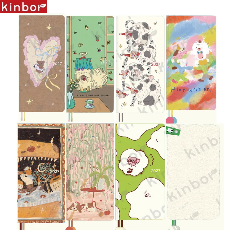 Nouvel agenda Kinbor 2027, planificateur hebdomadaire, papier BaChuan 52g, journal de poche, carnet de planification, e…