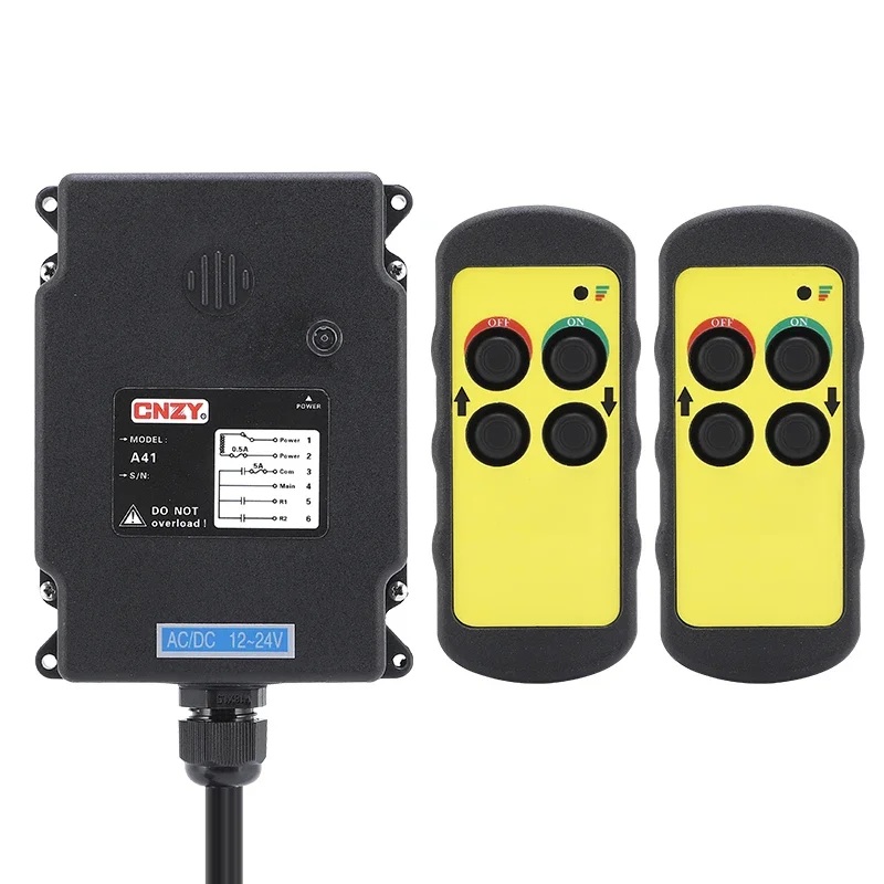 A41 2 Button Single Speed Industrial Radio Car Tailgate Lift Crane Remote Control Switch Winch Hoist Track Crane Lift Control