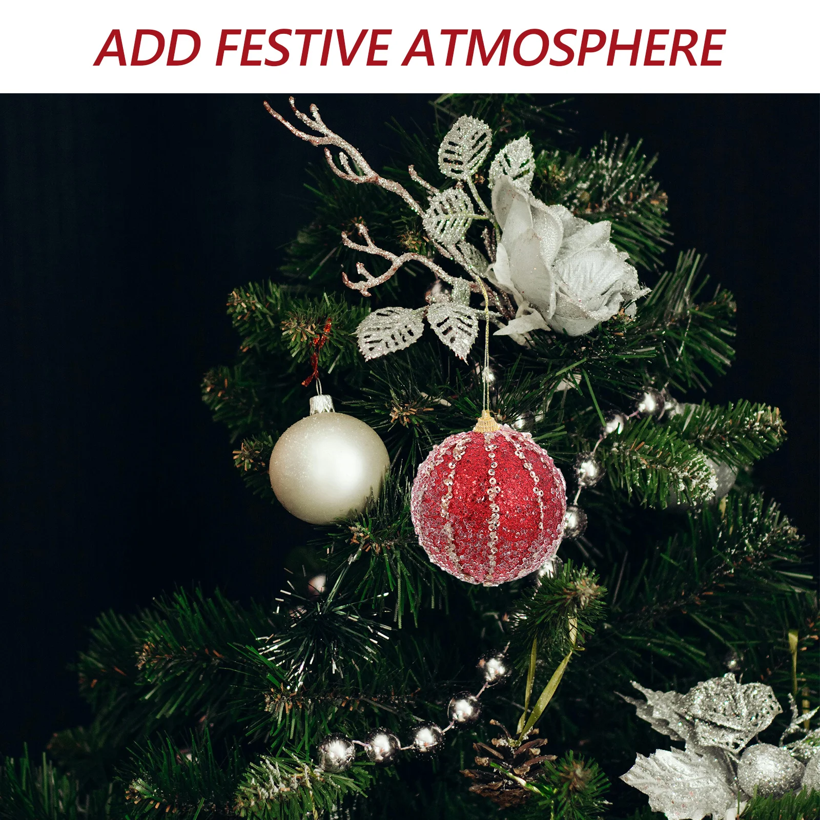 

4Pcs Xmas Ball Decorations Hanging Christmas Ornaments Set for Tree Wall Door Garden Party Wedding Banquet Decoration Supplies