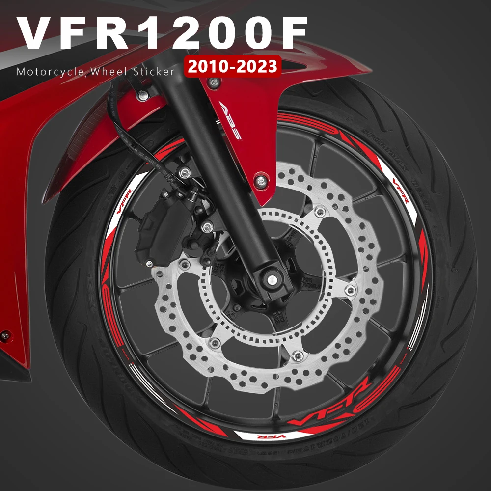 Motorcycle Wheel Sticker 17 Inch Wheel Decal Waterproof Rim Tape for Honda VFR 1200F 1200 F VFR1200F Accessories 2010-2016