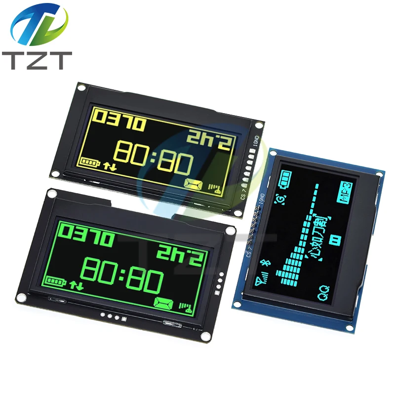 Imagem -05 - Módulo de Exibição Lcd Tzt Oled Interface Serial para Arduino Uno r3 C51 Ssd1309 12864 Pinos Spi Iic I2c 24 242 128x64