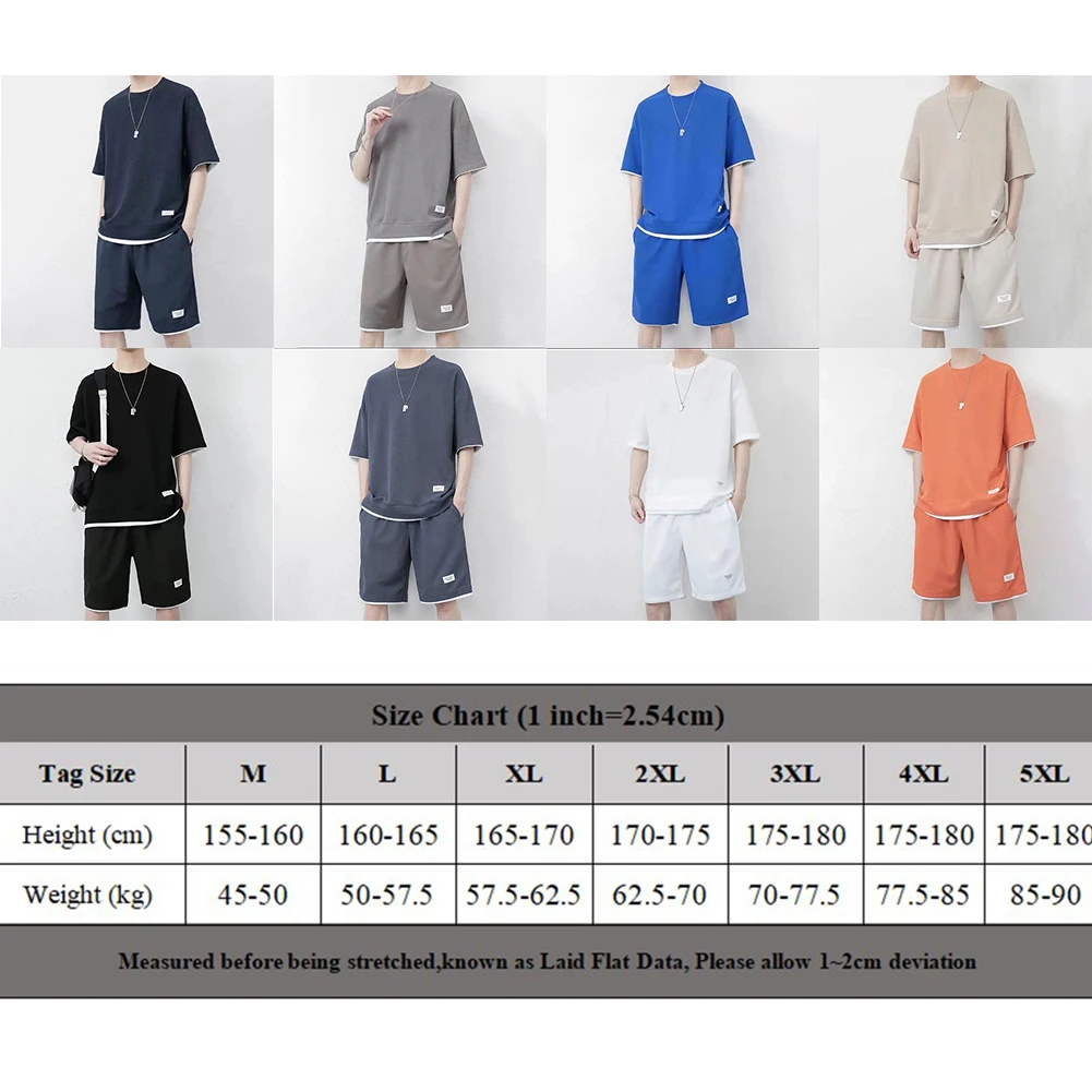 New Men Sport Set T-Shirt And Short Men Set Short Size Sleeve Sport T-Shirt Trendy Fashion And Birthday Present