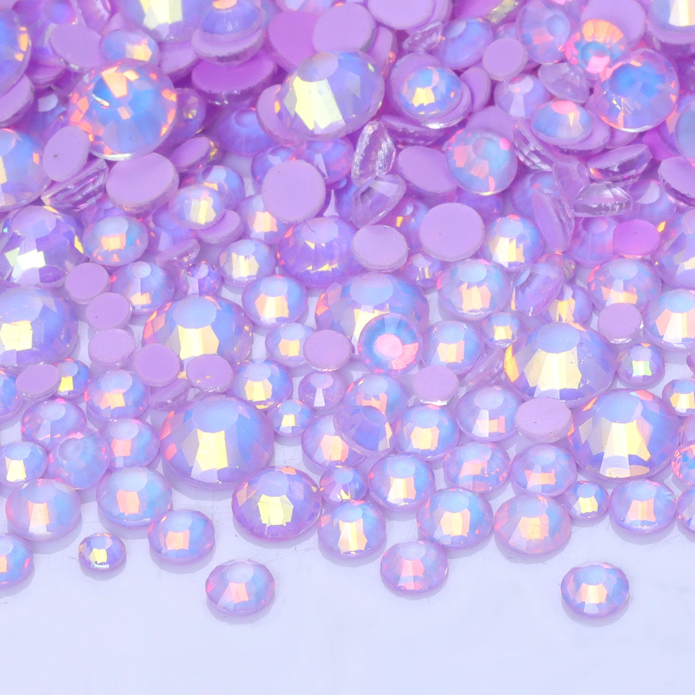 Strass non termoadesivi in vetro di dimensioni miste 1440 pezzi Mocha Opal Series Glitter Crystal per abito da sposa Indumento Decorazione nail art