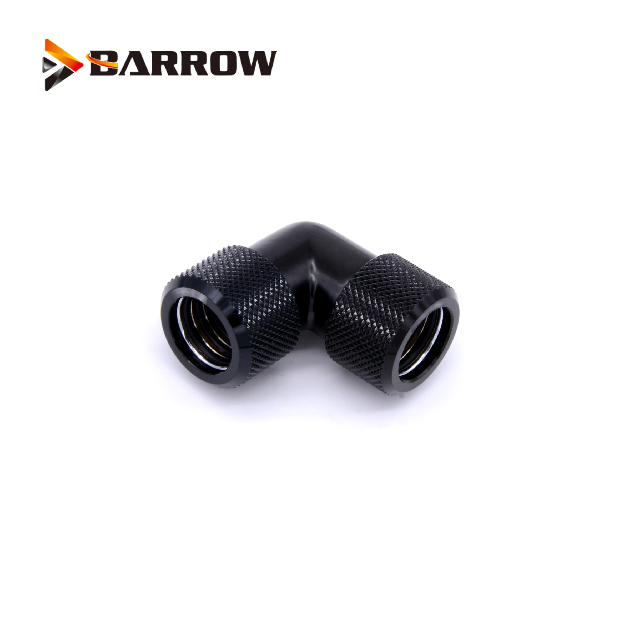BARROW Zwart Zilver G1/4' draad Dual 90 Graden Roterende Fitting Adapter Roterende 90 Hoek Adapters gebruik voor OD12/14/16MM Harde Buis