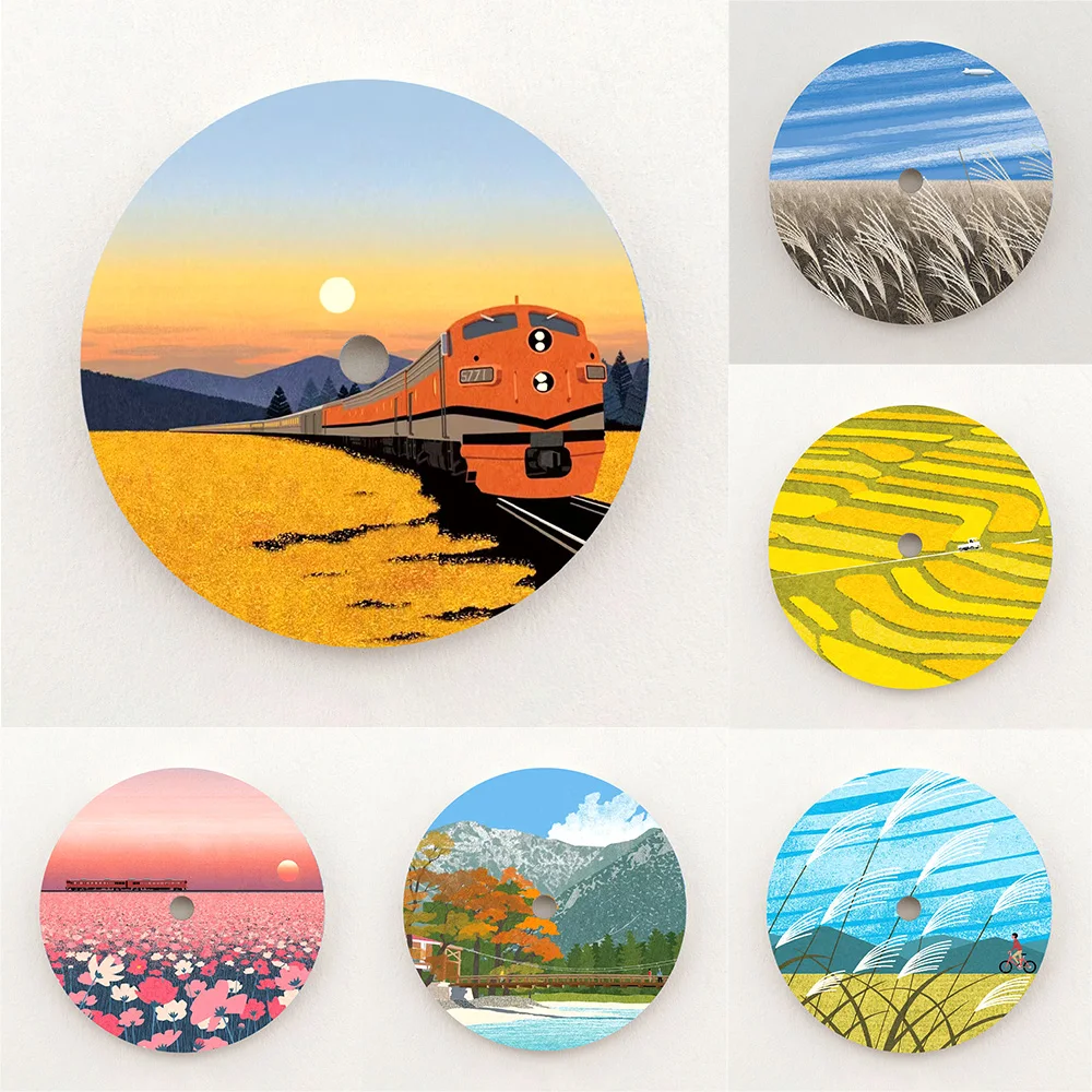 28.5mm Dial NH35 Dial Natural Landscape Series Dial High Quality Colorful NH36 Dial Watch Accessories Fits NH35/NH36 Movements