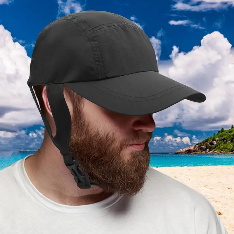 Surf And Sun Hat UPF50 UV Protection Impact Surfing Hat With Chin Straps Floating Surfing Sun Hat For Shade Rowing Walking