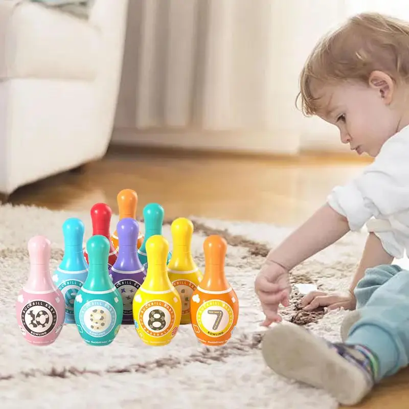 Bowling Game For Kids Bowling Set Education Toys For Kids Toddlers Learning Indoor Interactive Sports Activities Game Toys