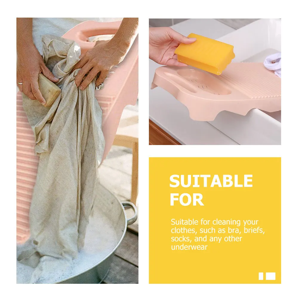 

2Pcs Thickened Plastic Washboard for Laundry Non-Slip Household Washing Board Compact Clothes Washboard for Sinks Buckets Rivers