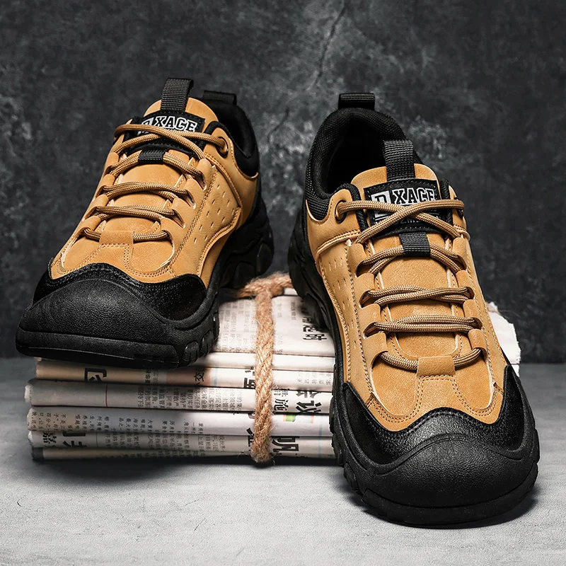 

Men's Sneakers Fashion Hiking Camping Shoes Autumn Waterproof Non Slip Hiking Boots for Men Outdoor Sole Sports Shoes Zapatos