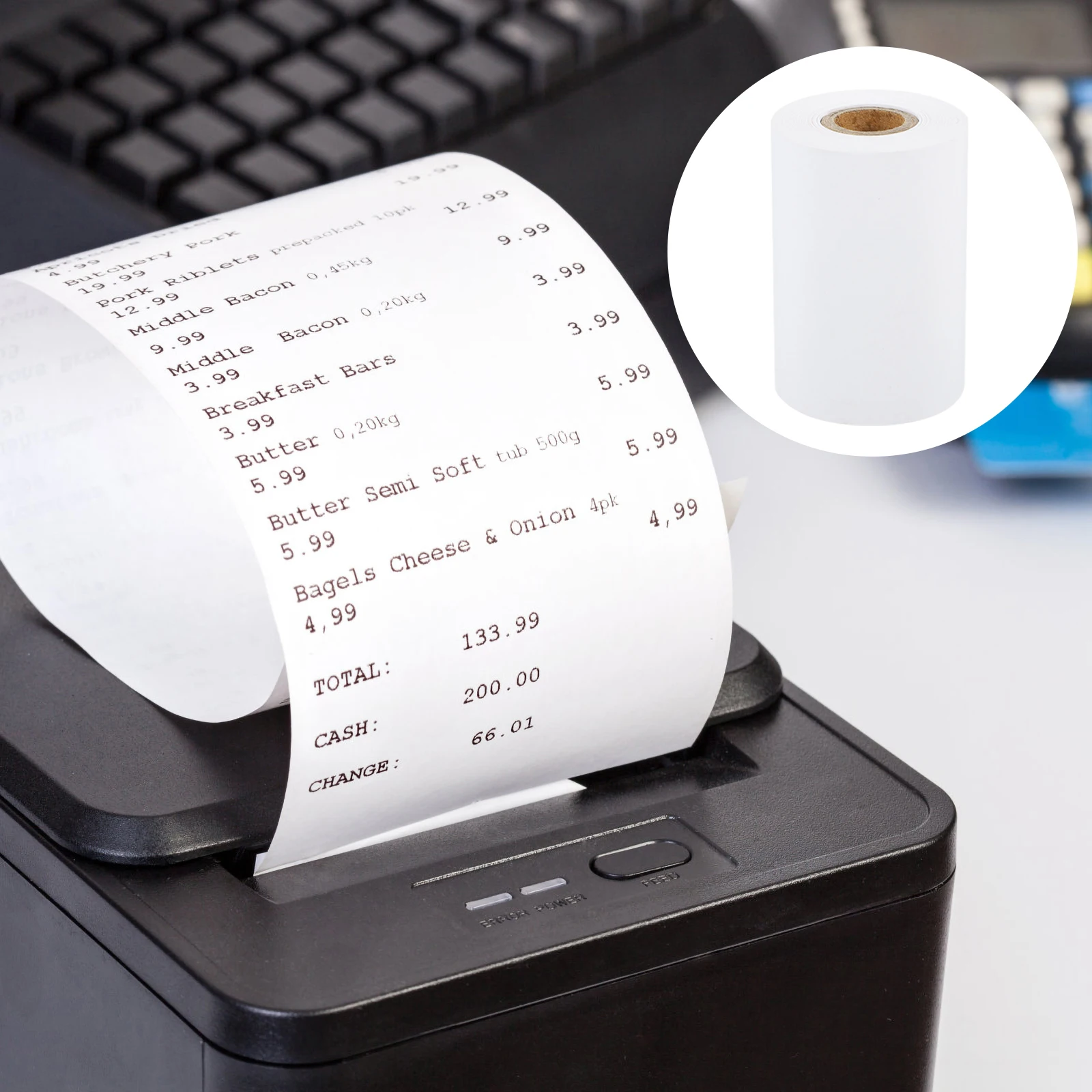 

1 Roll Thermal Receipt 58Mm 78Mm Calculator Paper Roll For Cash Register Pos System Restaurant Supermarket Queue Management Bond