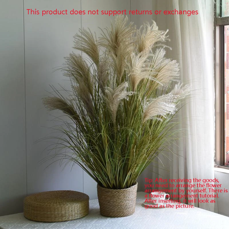 

Simulation Plant Home Decoration Reeds Dry Flower Natural Reeds Simulation Fake Ferry Green Plant Fake Trees Plant Landscaping