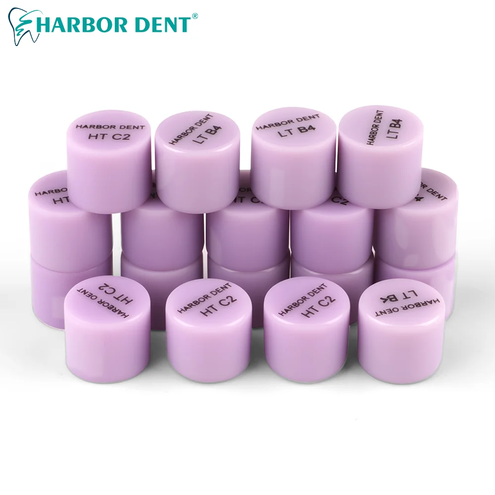 

20pcs Lithium Disilicate Glass Ceramic Ingots Dental Press Pills Compatible Ivoclar Vivadent IPS Press For Denture Materials