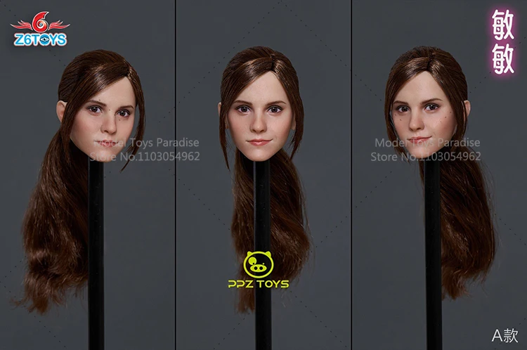 Z6TOYS Z6012  1/6 Woman Hair Transplant Head Carving Simulated Movable Eyes Beauty Head Sculpt Fit 12 Inches Action Figure Body