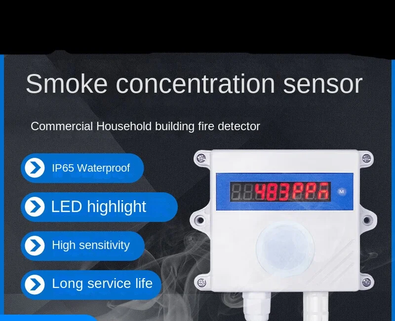 

Smoke Concentration Alarm Fire Fire Smoke Sensor with Display