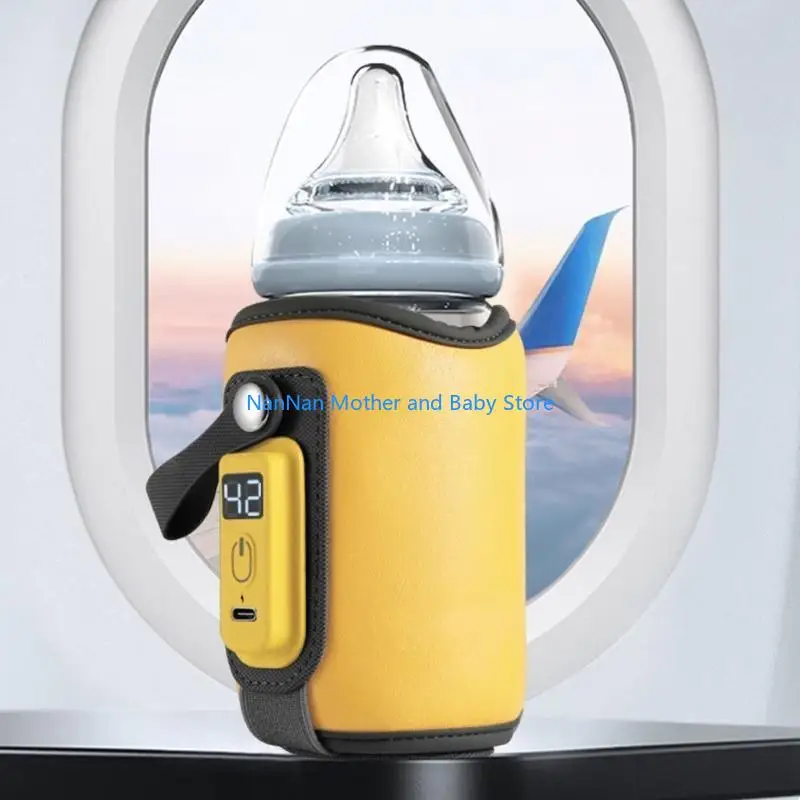 Borsa scaldabiberon portatile USB scaldabiberon 5 marce regolabile per latte infantile