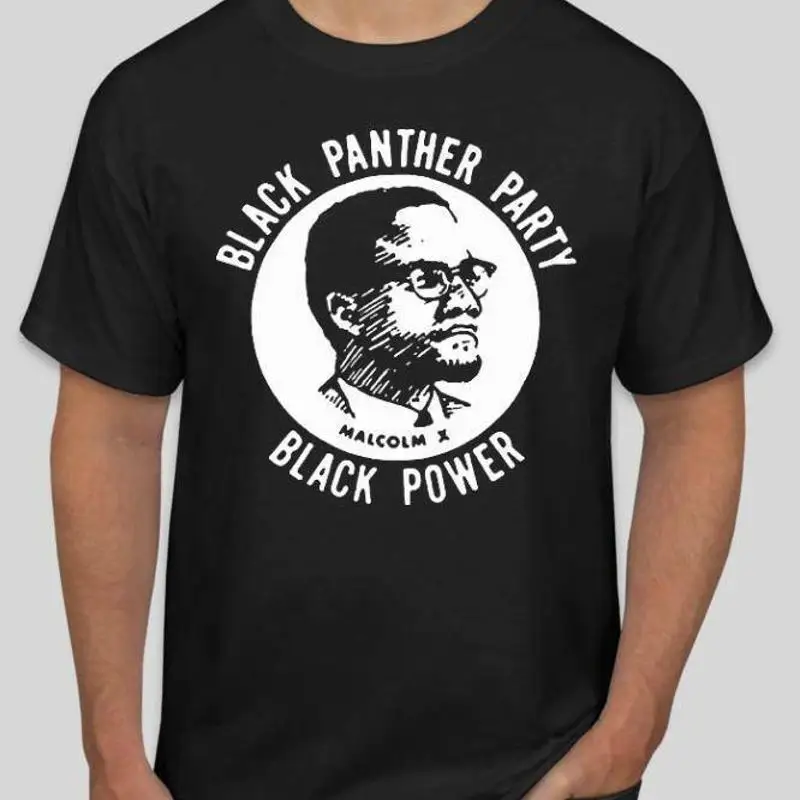 Black Panthers Party Panther Man Malcolm X T Shirt Protest Blm
