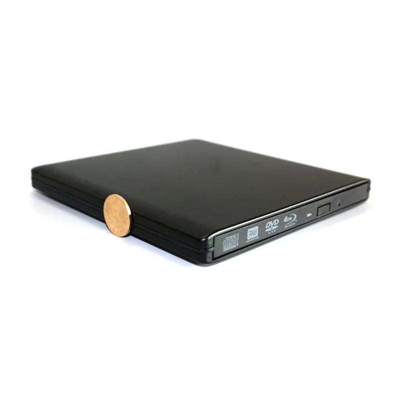 Hooqu BD RW Externes optisches Laufwerk, USB 3.0-CD-DVD-Brenner, individuelles Logo für PC, Desktop, Laptop, TV, Hochleistungs-optisches Laufwerk
