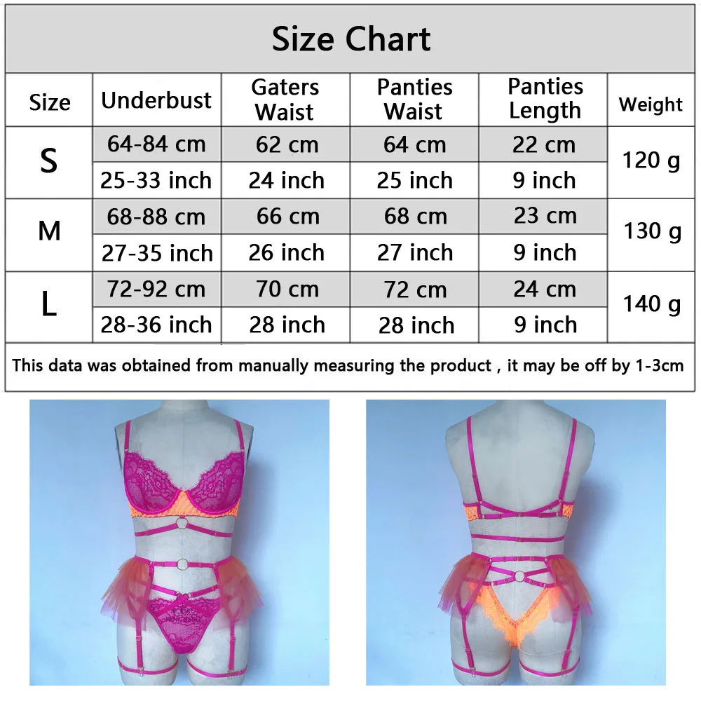 Sexy Erotic Lingerie Women Bra and Panty Garters 3pcs See Through Lingerie Sets Sexy Women\'s Underwear Set Porn Sexy Costumes