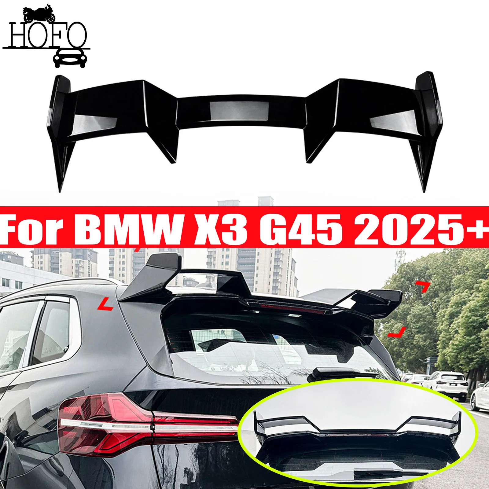 

For BMW X3 G45 2025+ Car Tail Wings Fixed Wind Rear Spoiler Wing Decoration Accessories