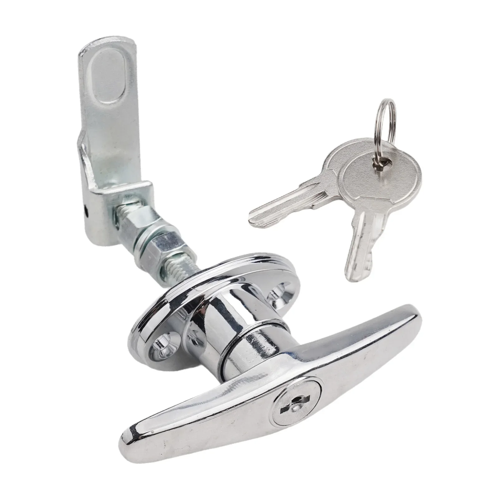 1pc Zinc Alloy T Handle Lock Kit With Keys Camper Attachment For Truck Garage Door Home Improvement Accessories Hardware