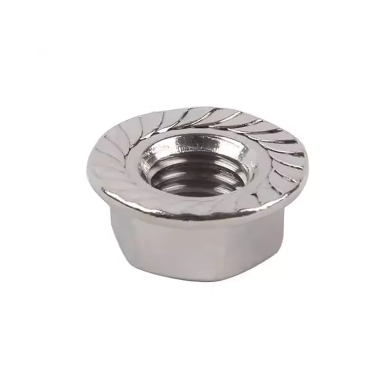 10pcs Inch 1/4 5/16 3/8 1/2 6-32 8-32 10-24 Unc America Coarse Form Lock Metal Heavy Prevailling Torque Flange Hexagon Nut