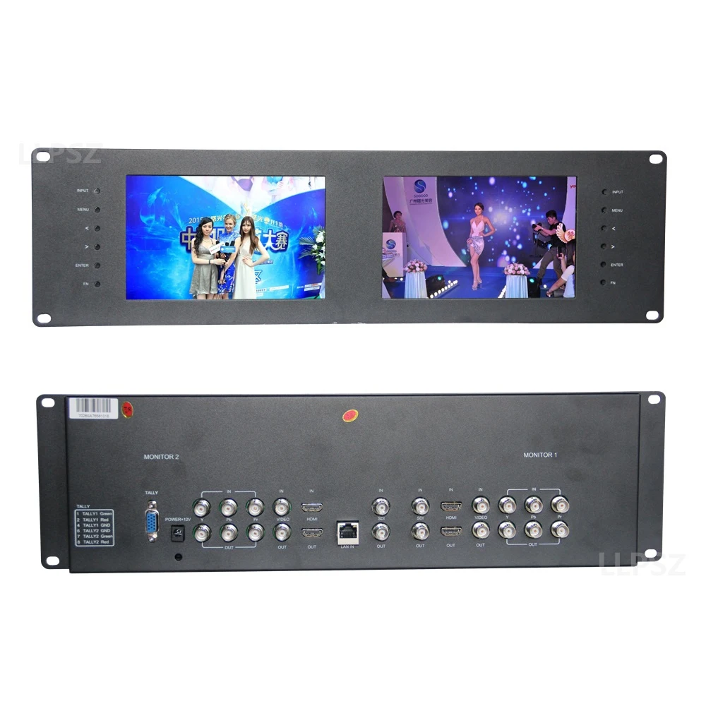 

Lilliput Dual 3G SDI for HDMI Input out 7 Inch Screen Rackmount Monitor for Broadcasting Applications 3RU Size