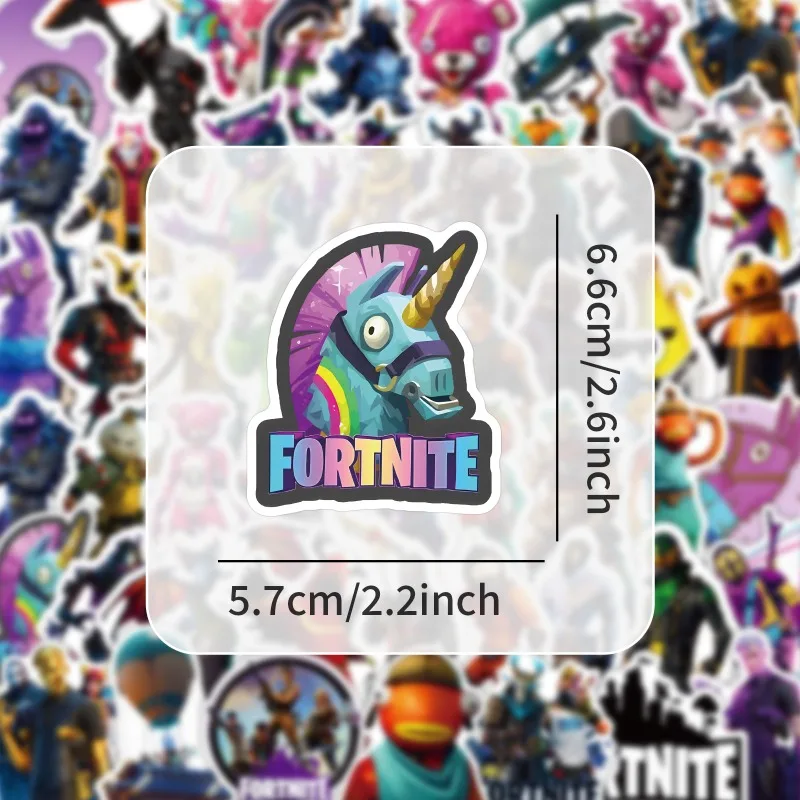 Fortnites Graffiti Adesivi Gioco di cartoni animati Fortezza Notte Figure Adesivi di cancelleria Carino per chitarra Skateboard Ragazzi Ragazze Regalo