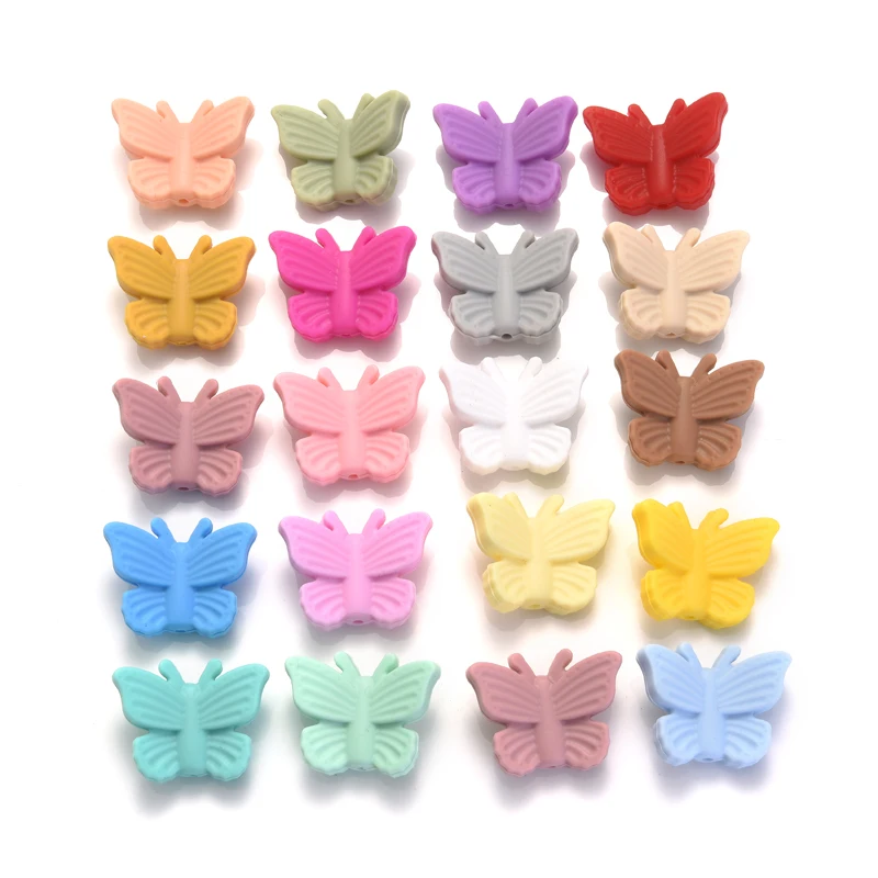 10Pcs Food Grade Silicone Teether Beads 25x31mm Cartoon Animal Silicone Bead For Teething Molar Toy Gift DIY Baby Pacifier Chain