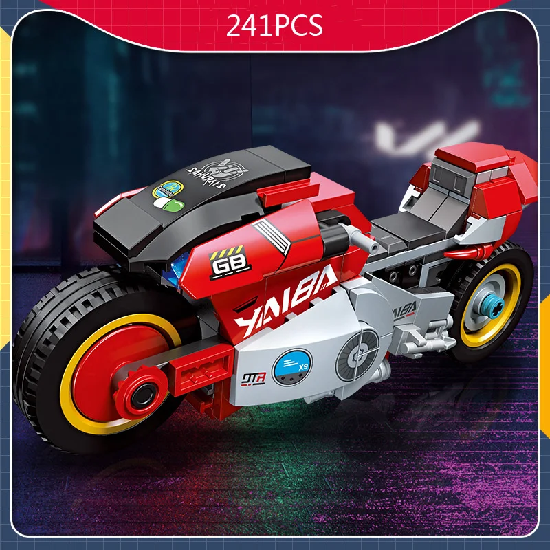 Idea Cyber Game 2077 Motorcycle CT-3X MOC Building Block Motor Vehicel Bricks Model Construction Toys Collection For Gifts