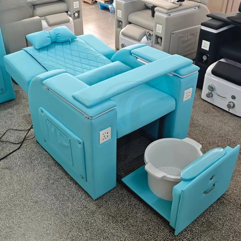 Modern Luxury Nail Salon Foot Spa Massage Manicure Station PipeLess Whirlpool System No Plumbing Electric Pedicure Chair