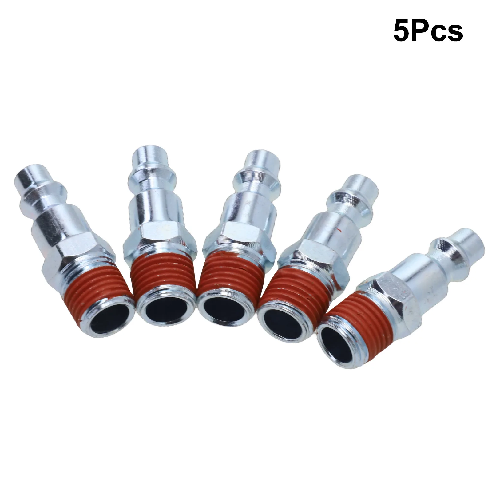 5 Pack 1/4 Inch NPT Male Air Line Fitting Quick Release Connector For Air Compressor Hose And Pneumatic Tools