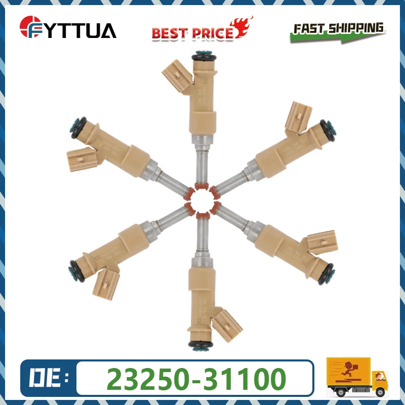

6pcs Fuel injector 23250-31100 23209-31100 for Toyota 4Runner Tundra 2019-2014 V6 4.0L