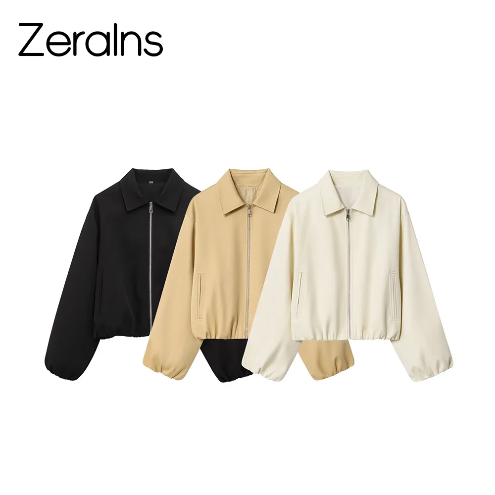 

ZERAINS зимняя женская одежда в европейском и американском стиле, новая модная куртка-пилот на молнии с пышной курткой