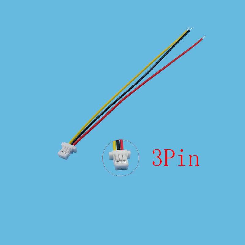 10 Stück Mini SH 1,0 mm Rastermaß Einzel-Buchsenstecker JST SH 1 mm 2/3/4/5/6/7/8-polige Klemmen Stecker mit 10 cm elektronischen Kabeln – Detail 3