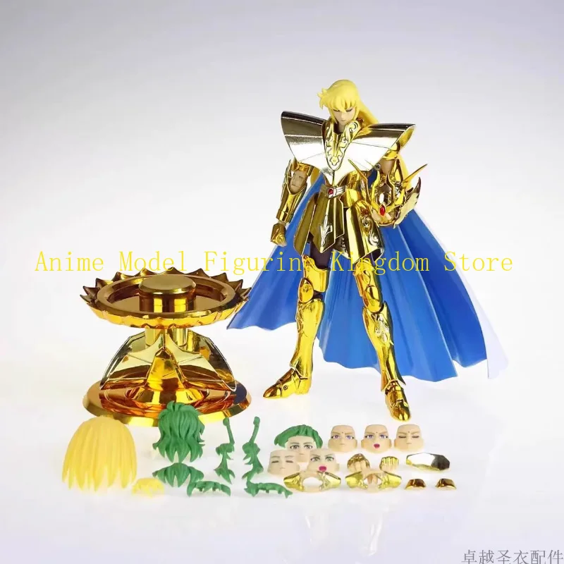 En stock: Figura de acción coleccionable de Shaka Virgo (Caballero de Oro) del Anime Saint Seiya Myth Cloth, modelo CS, con cabeza de Andrómeda y plataforma de loto.