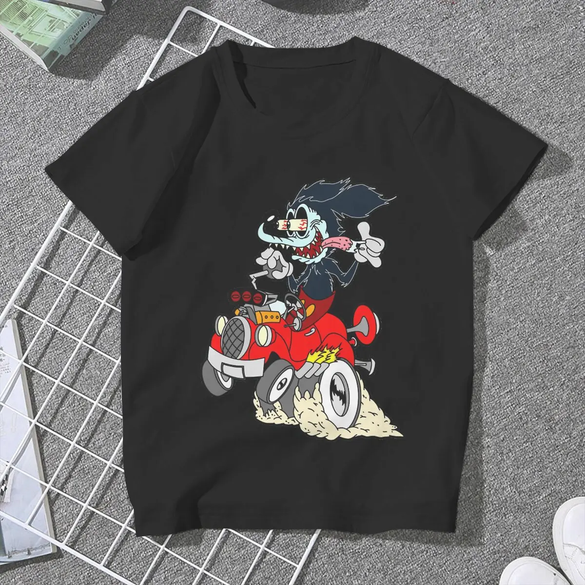 Novelty Toon Mouse T-Shirt for Women Round Neck T Shirt Tales Of The Rat Fink Cartoon Film Short Sleeve Tee Shirt Clothes