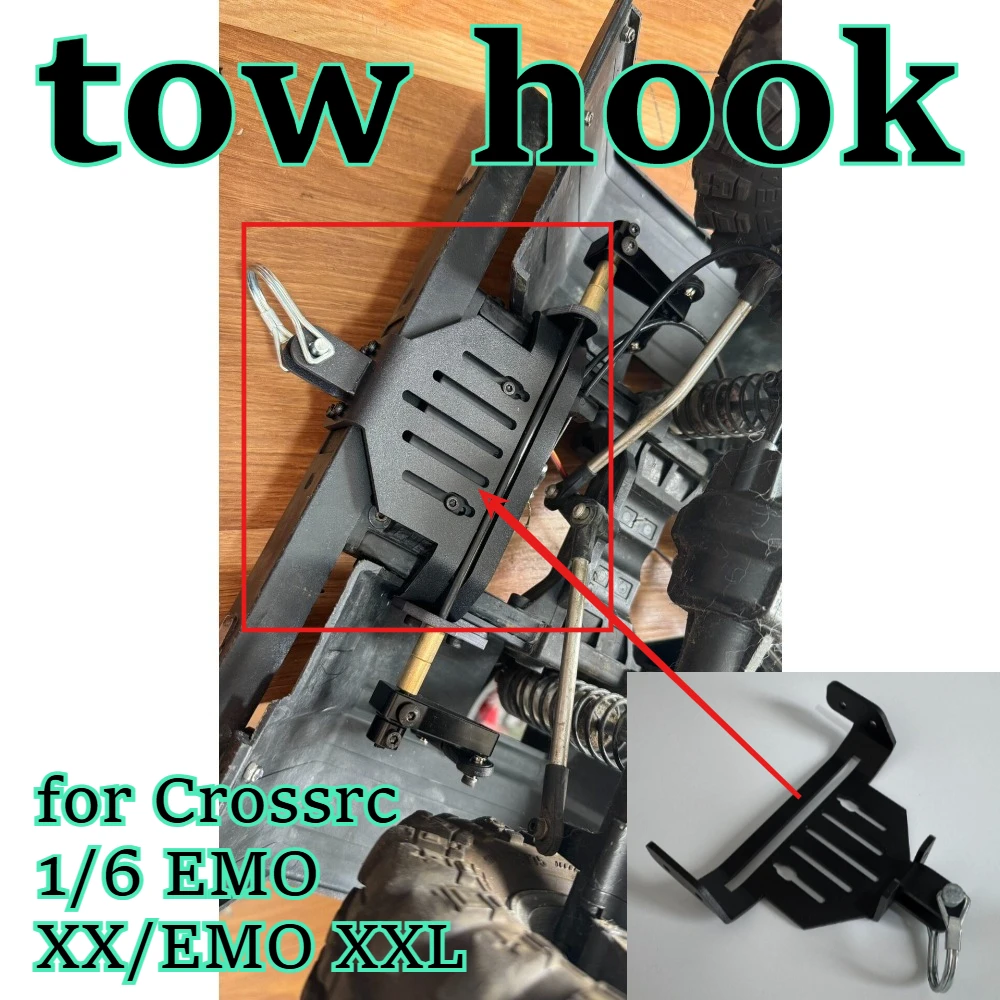 RC car hobby metal tow hook upgrade fitting for Crossrc 1/6 EMO XX/EMO XXL scale custom size replacement spare accessories