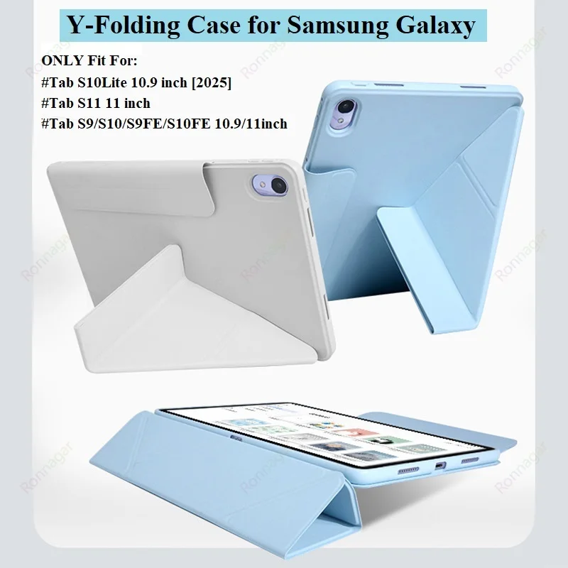Multi-Angle Stand for Samsung Galaxy Tab S10 Lite / S10 FE / S9 FE 10.9 Inch SM-X400/X520/X510/X710 for Galaxy Tab S11 2025 11''