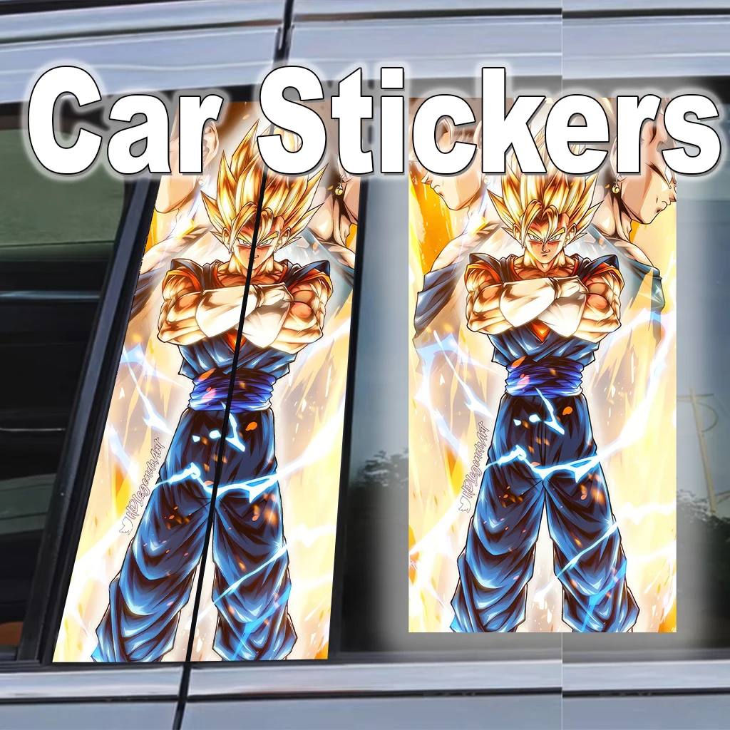 

Dragon Ball Door Waterproof Car Sticker Super Saiyan B Pillar Decal Anime Self-adhesive Decor Gift Car Exterior Accessories
