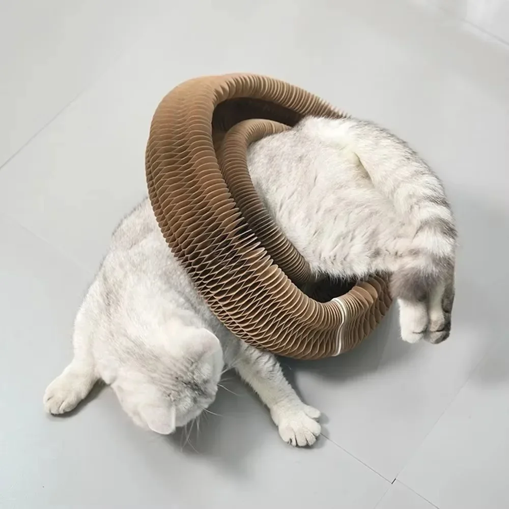 สัตว์เลี้ยงของเล่นออร์แกน Cat Scratch Board การออกแบบแม่เหล็กที่แข็งแกร่งพับได้ Decompression แมว Sharpening Claw ลูกฟูก Scratching Board