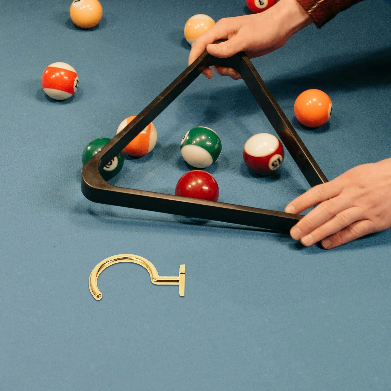 

Billiard Hook Durable Metal Snooker Cue Pool Table Accessory Hanging Hooks For Cues Triangle Racks Space Saving Design Easy